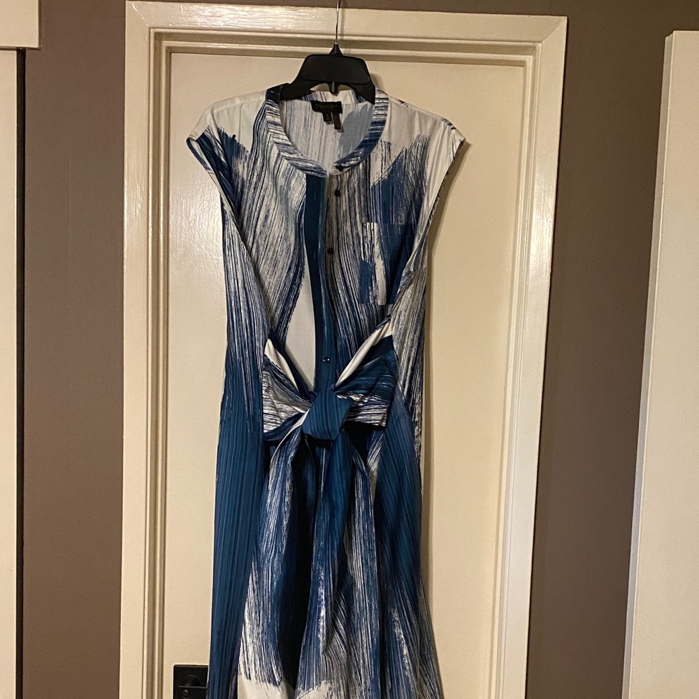Donna Karan Blue and White Dress size XL - Picture 4 of 9